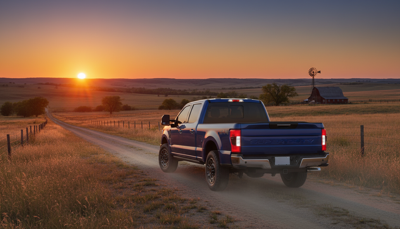 Truck using 360-degree camera for parking