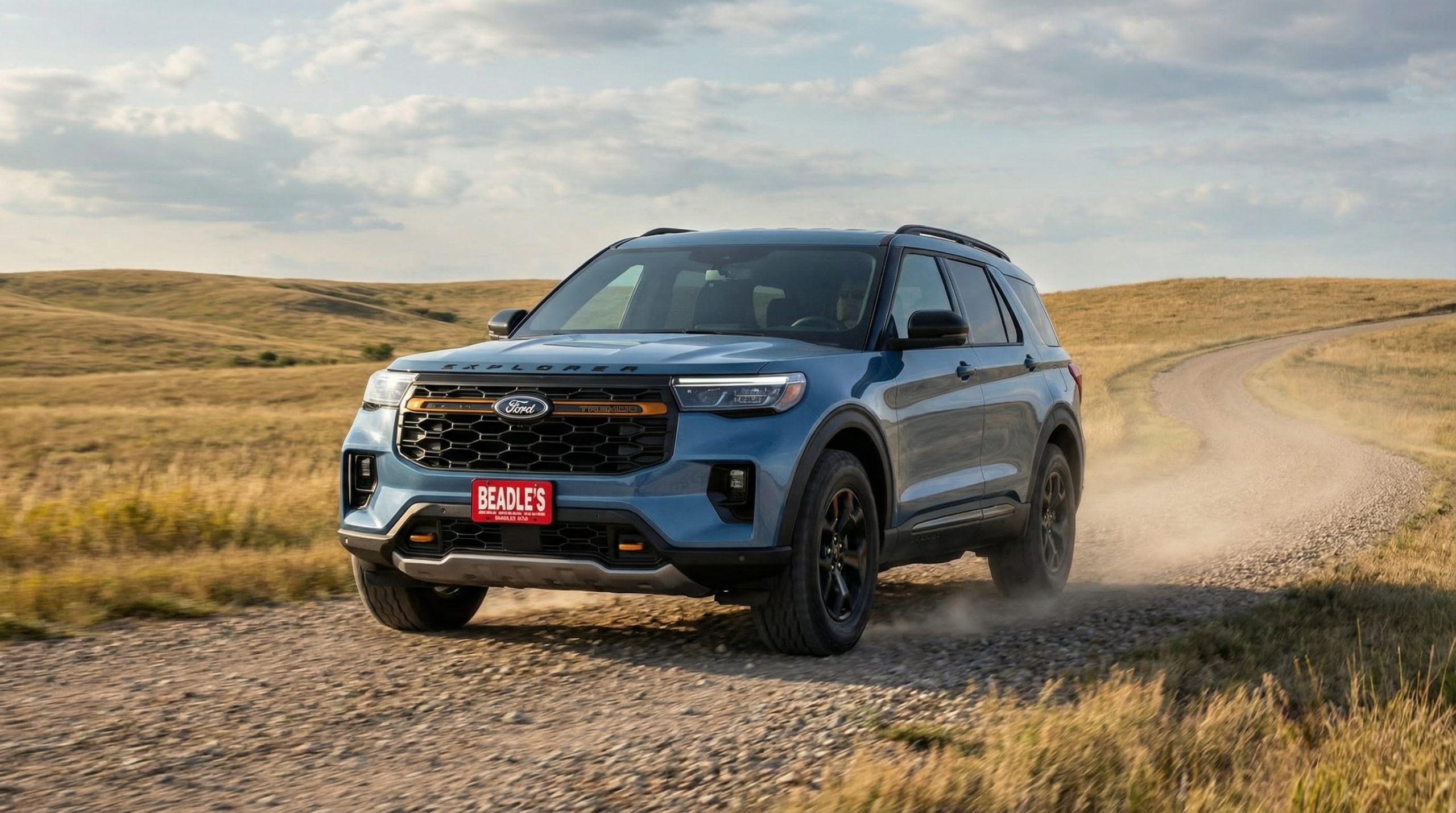 2026 Ford Explorer Tremor on gravel trail
