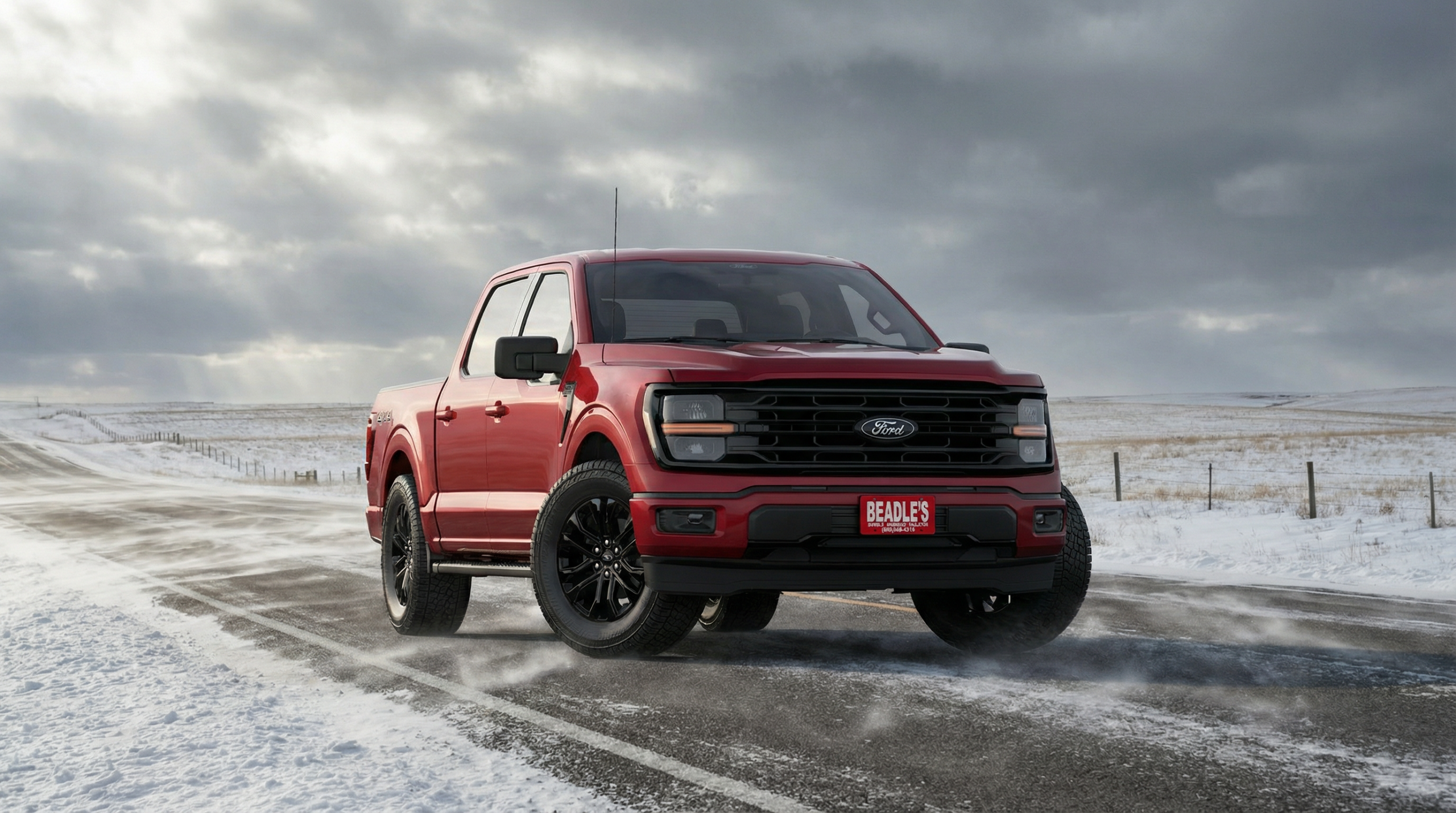 2026 Ford F-150 driving in snow