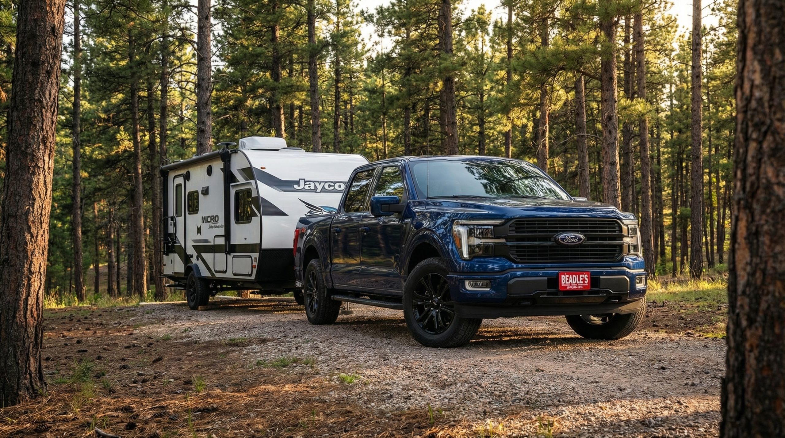 2026 Ford F-150 towing camper trailer