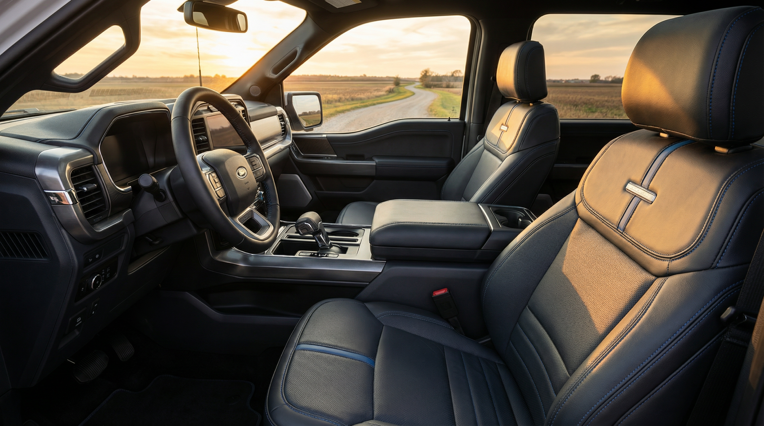 2026 Ford F-350 Super Duty front seats and center console