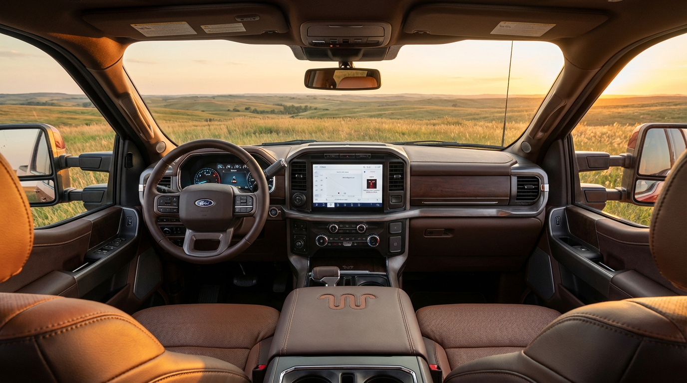 Luxurious interior of the 2026 Ford F-250