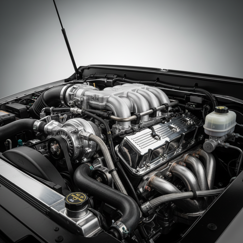 6.7L Power Stroke diesel engine close-up