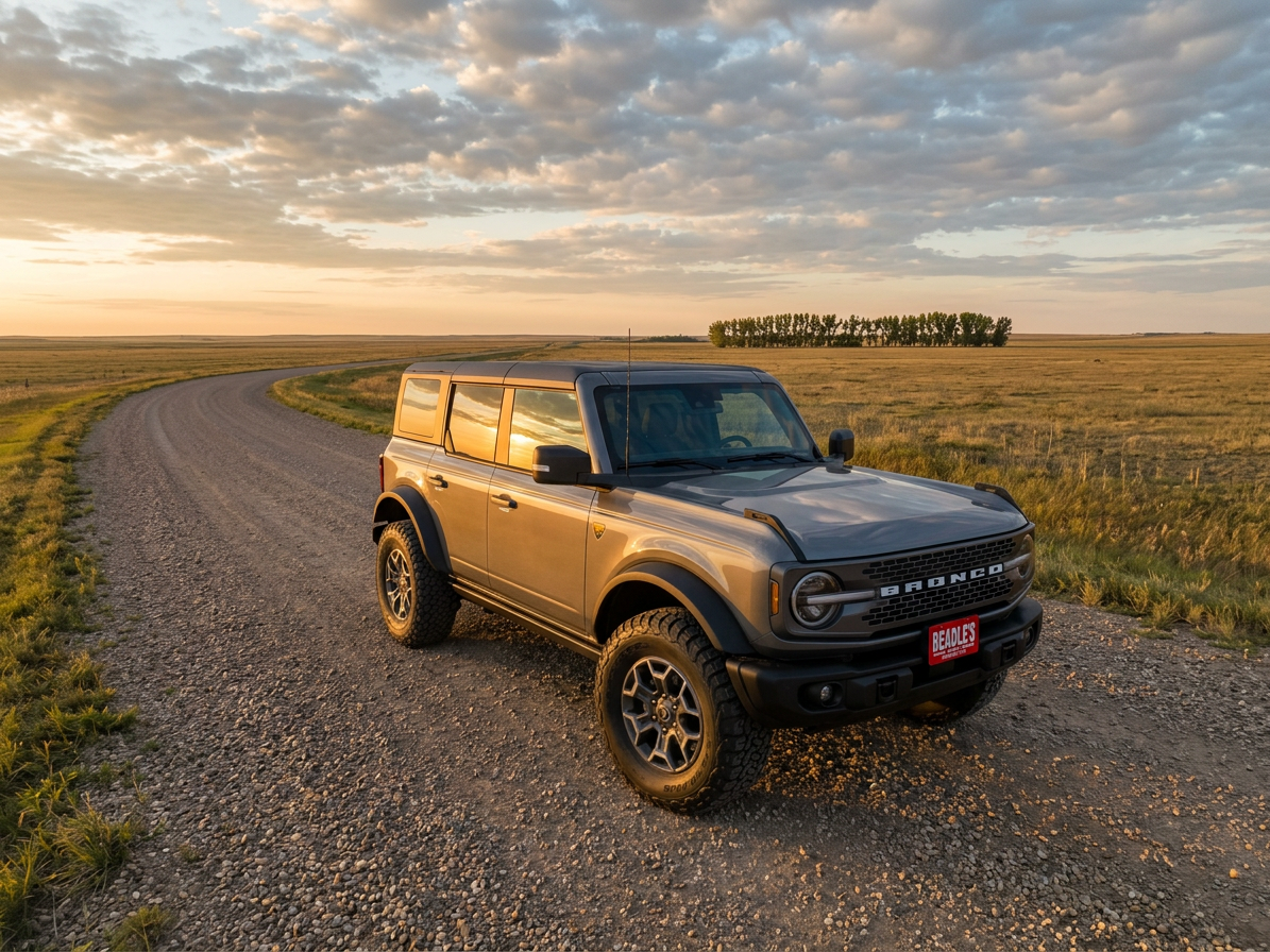 2026 Ford Bronco 4-Door Badlands at Beadle Ford near Bowdle, South Dakota — body-on-frame off-road SUV with 33-inch tires