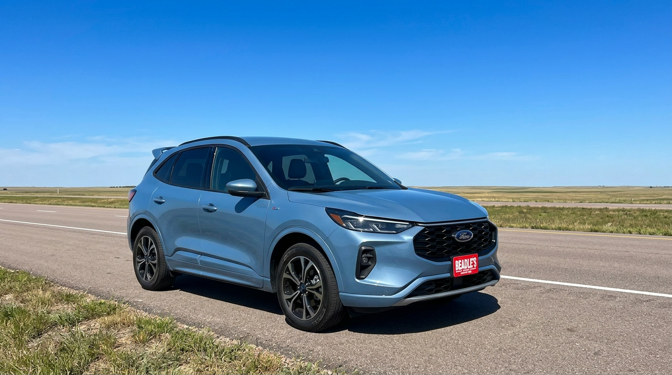 2026 Ford Escape ST-Line Select on South Dakota plains, clean sky background